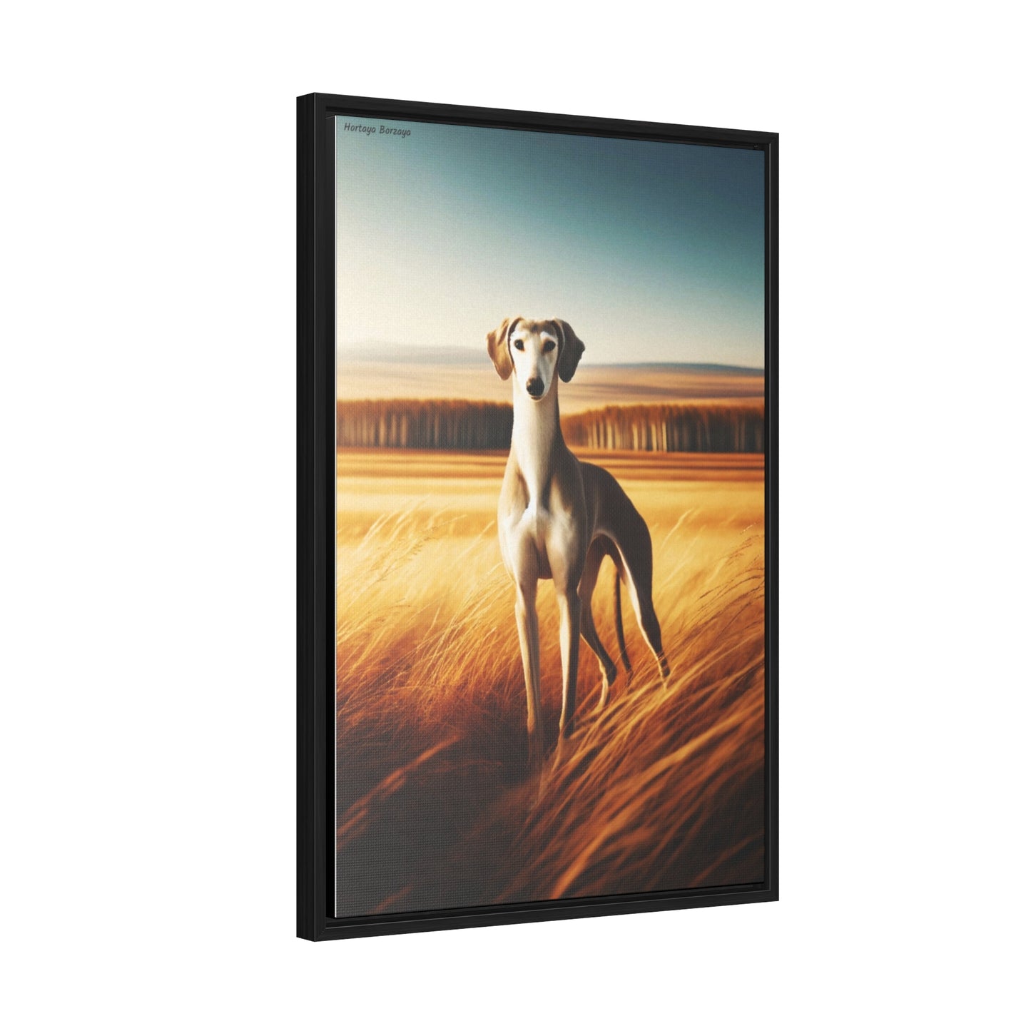 Graceful Elegance: The Hortaya Borzaya Dog Canvas by Arturo Digavi