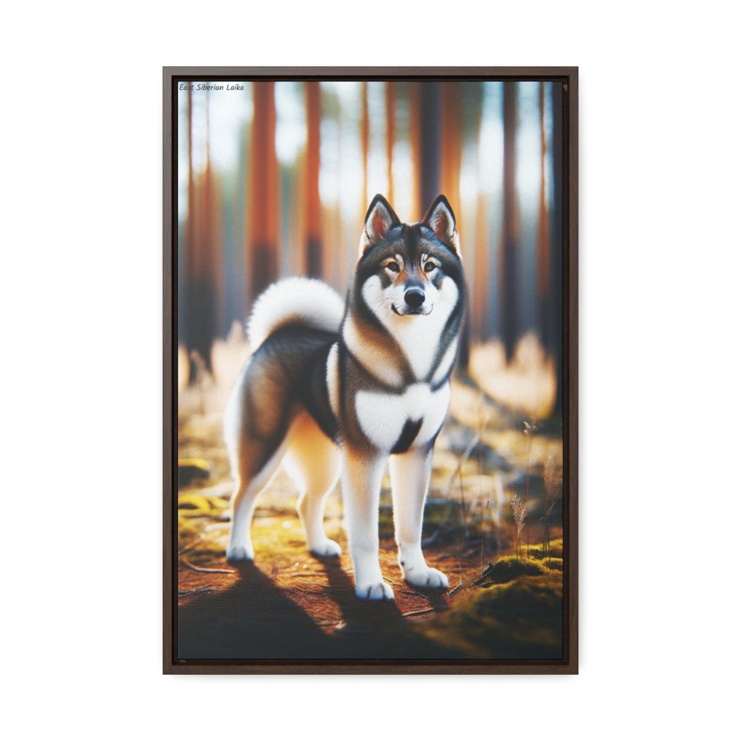 Majestic East Siberian Laika in Digital Brushstrokes