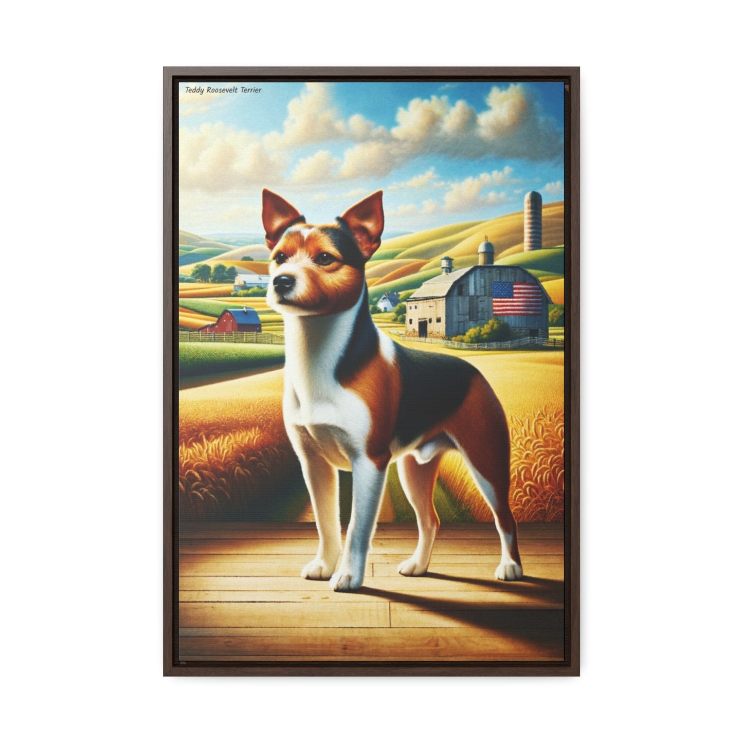 Whimsical Elegance: Teddy Roosevelt Terrier Artwork by Arturo Digavi