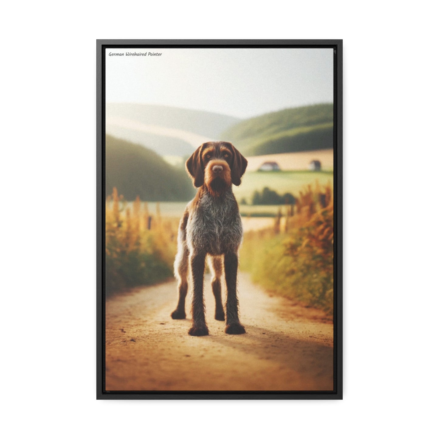 Charming German Wirehaired Pointer - A Stunning Canvas by Arturo Digavi