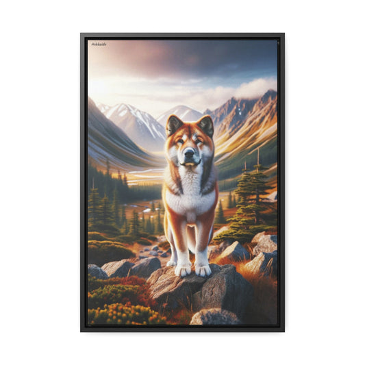 Majestic Presence: The Hokkaido Dog Canvas by Arturo Digavi