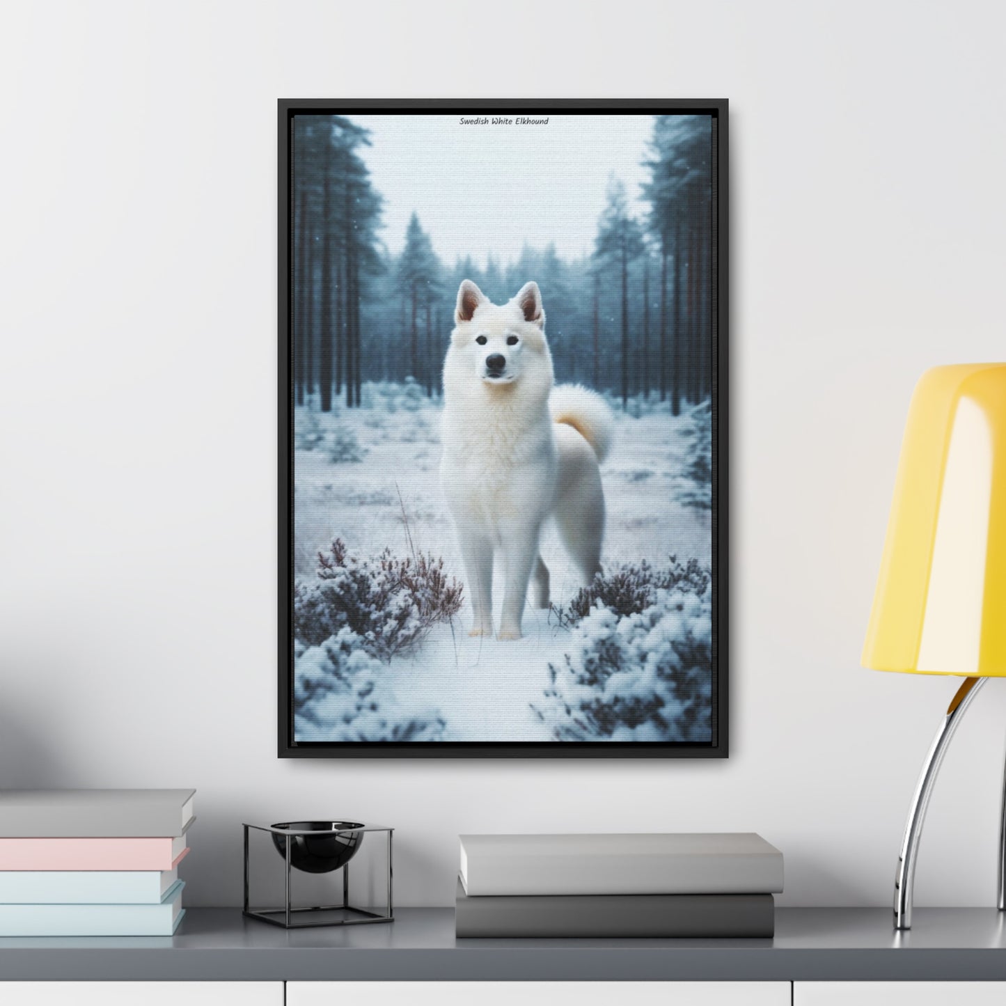 Embrace the Elegance of the Swedish White Elkhound: A Stunning Canvas by Arturo Digavi