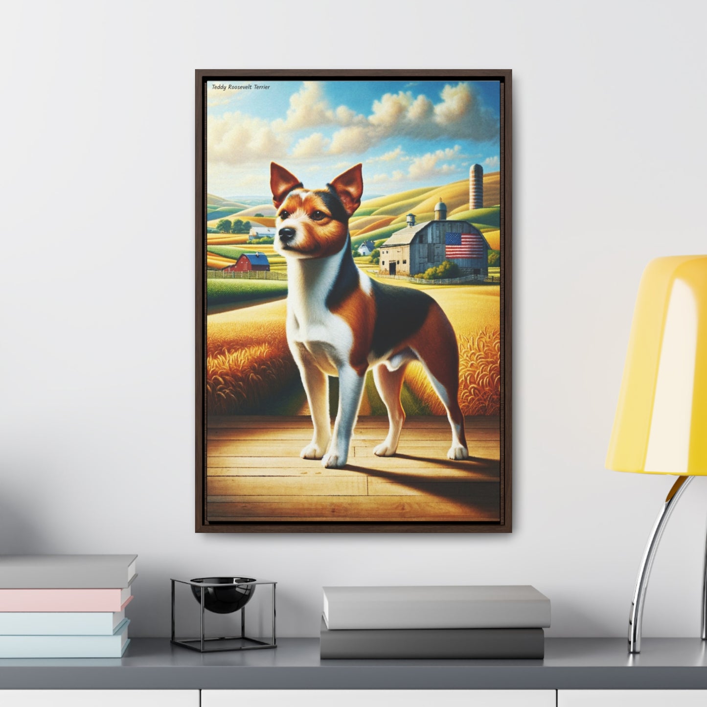 Whimsical Elegance: Teddy Roosevelt Terrier Artwork by Arturo Digavi