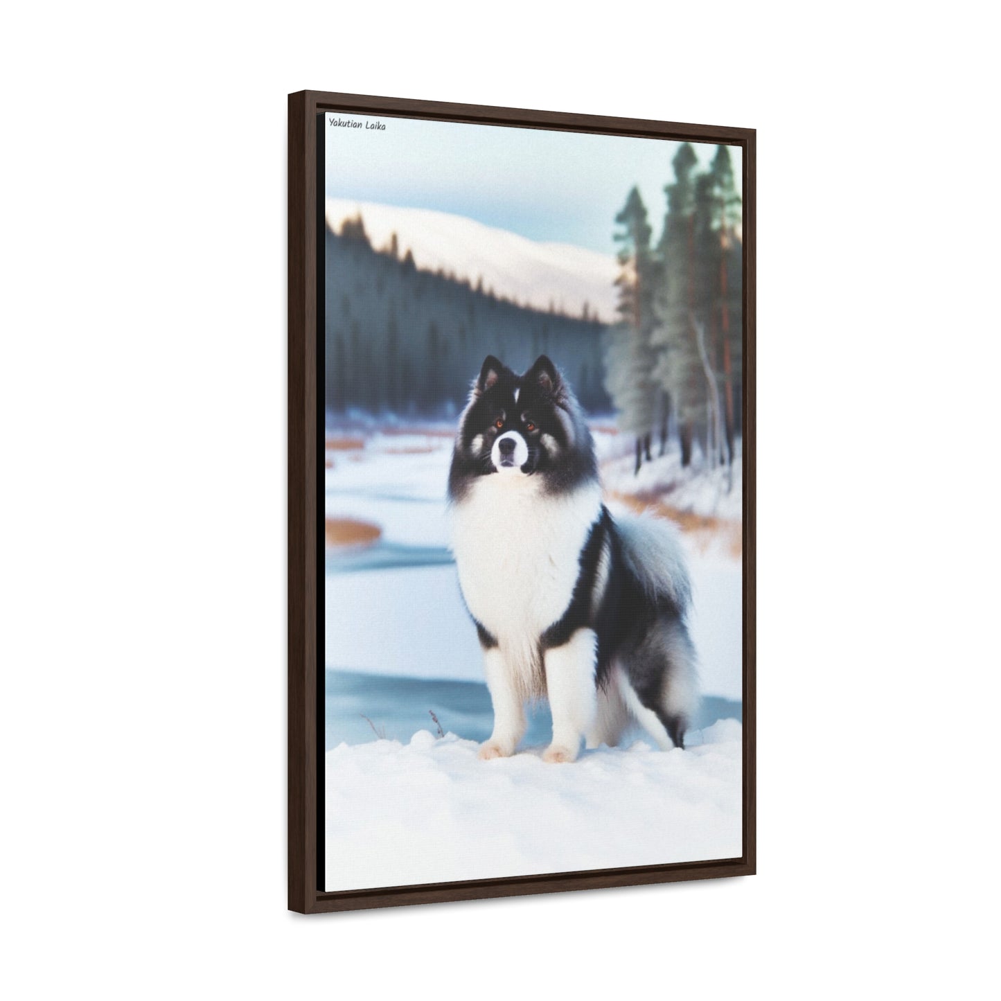 Majestic Yakutian Laika: A Unique Canvas Artwork