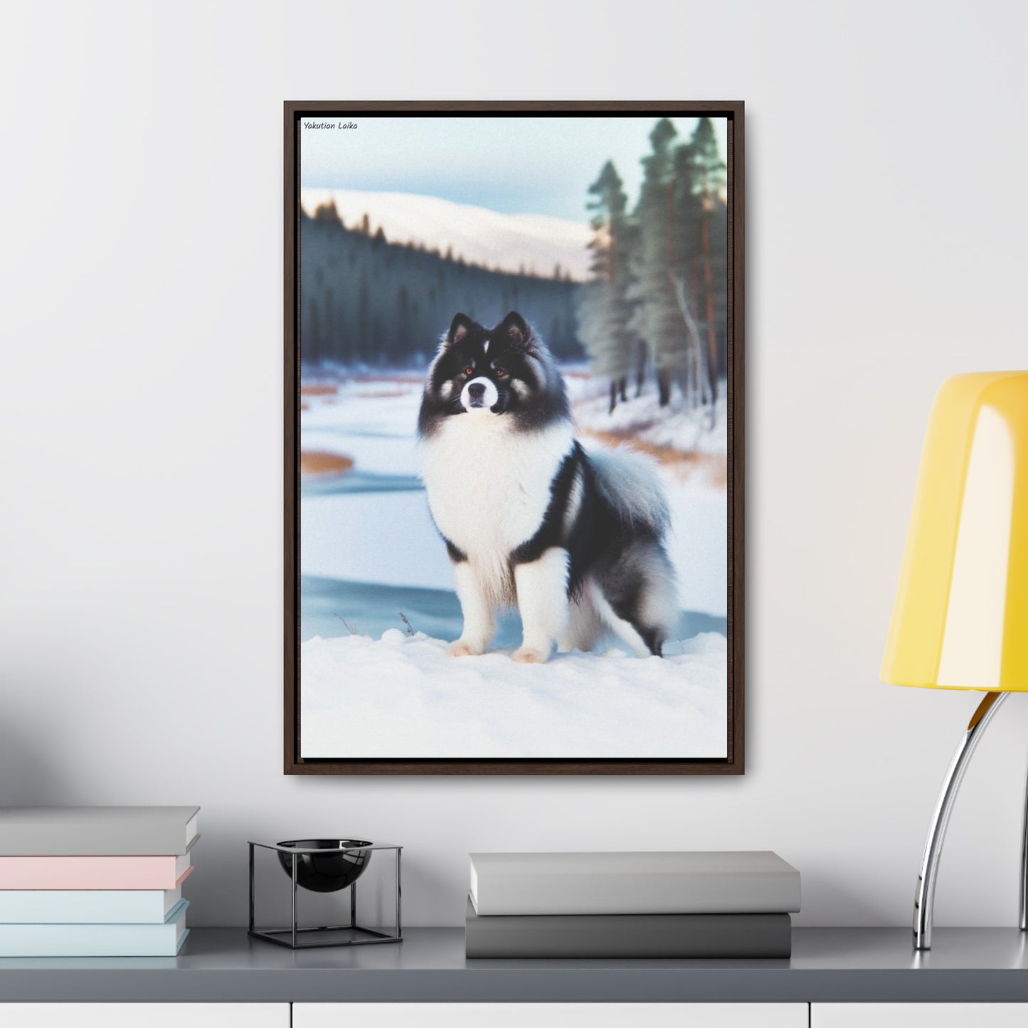 Majestic Yakutian Laika: A Unique Canvas Artwork