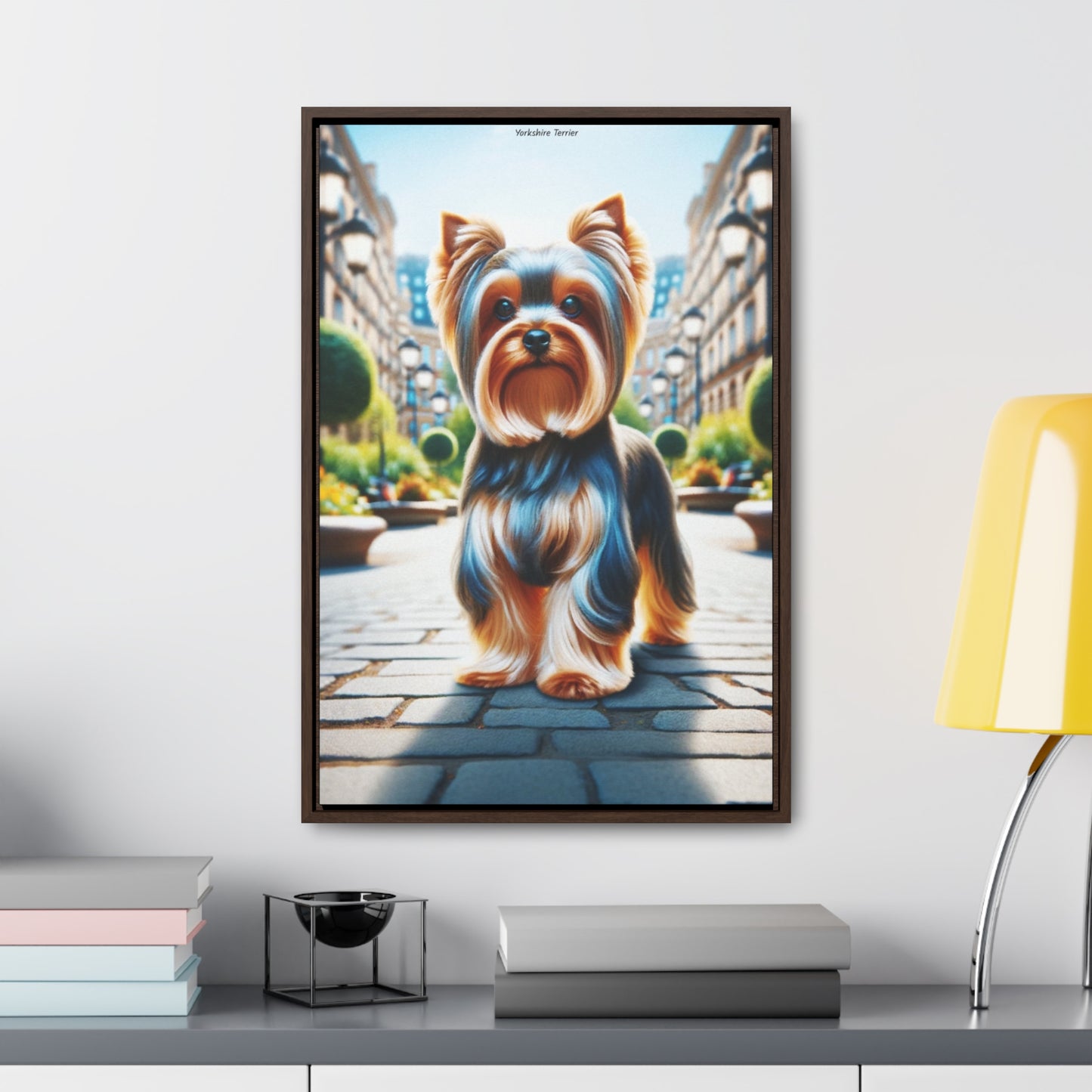 Charming Yorkshire Terrier: A Unique Canvas Artwork