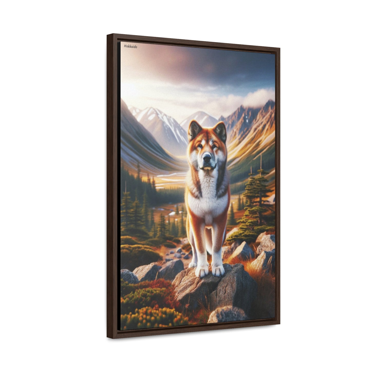 Majestic Presence: The Hokkaido Dog Canvas by Arturo Digavi