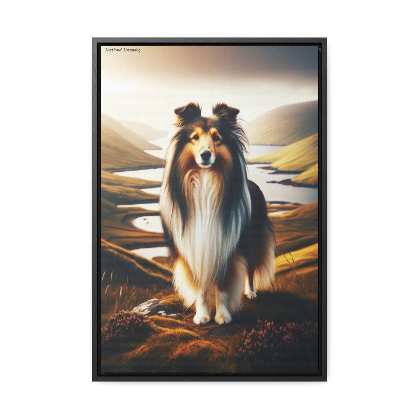 Charming Shetland Sheepdog: A Unique Digital Artwork by Arturo Digavi