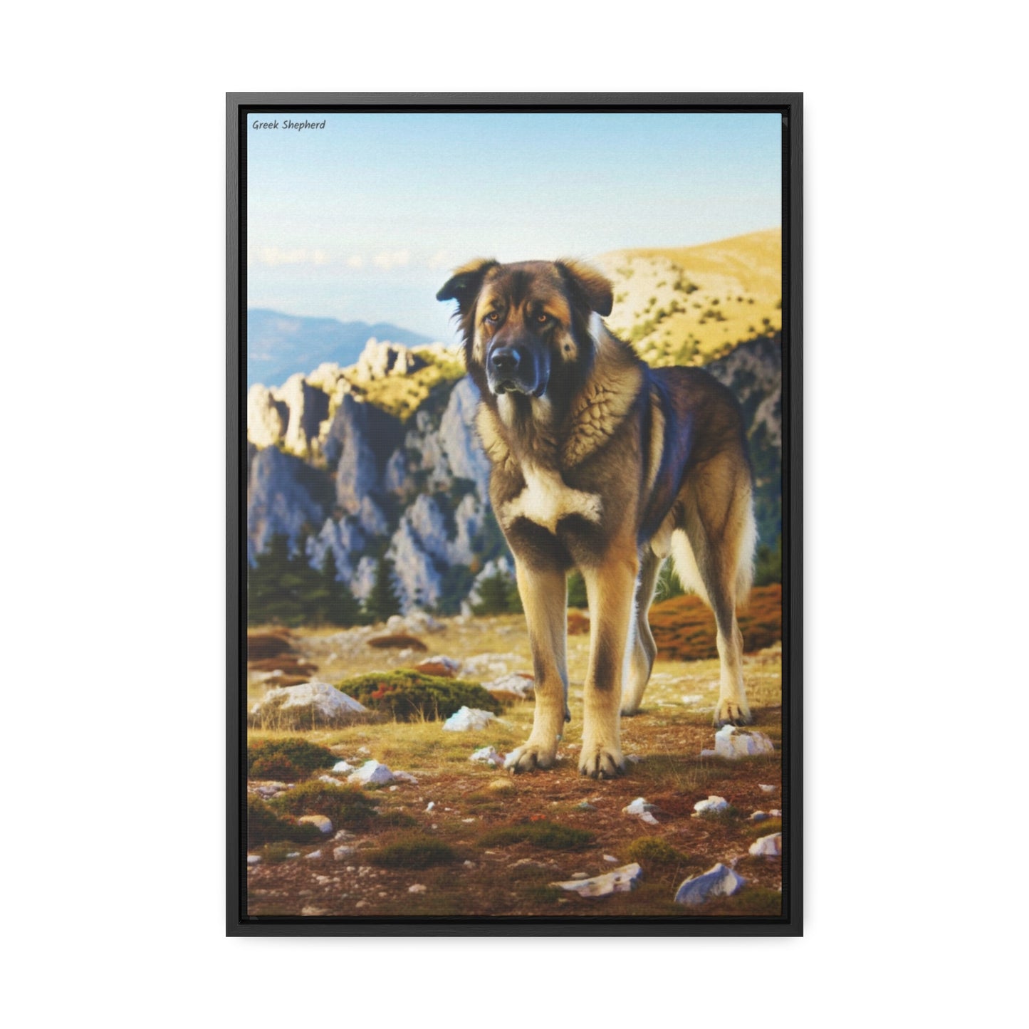 Guardian Spirit: The Greek Shepherd Dog Canvas by Arturo Digavi