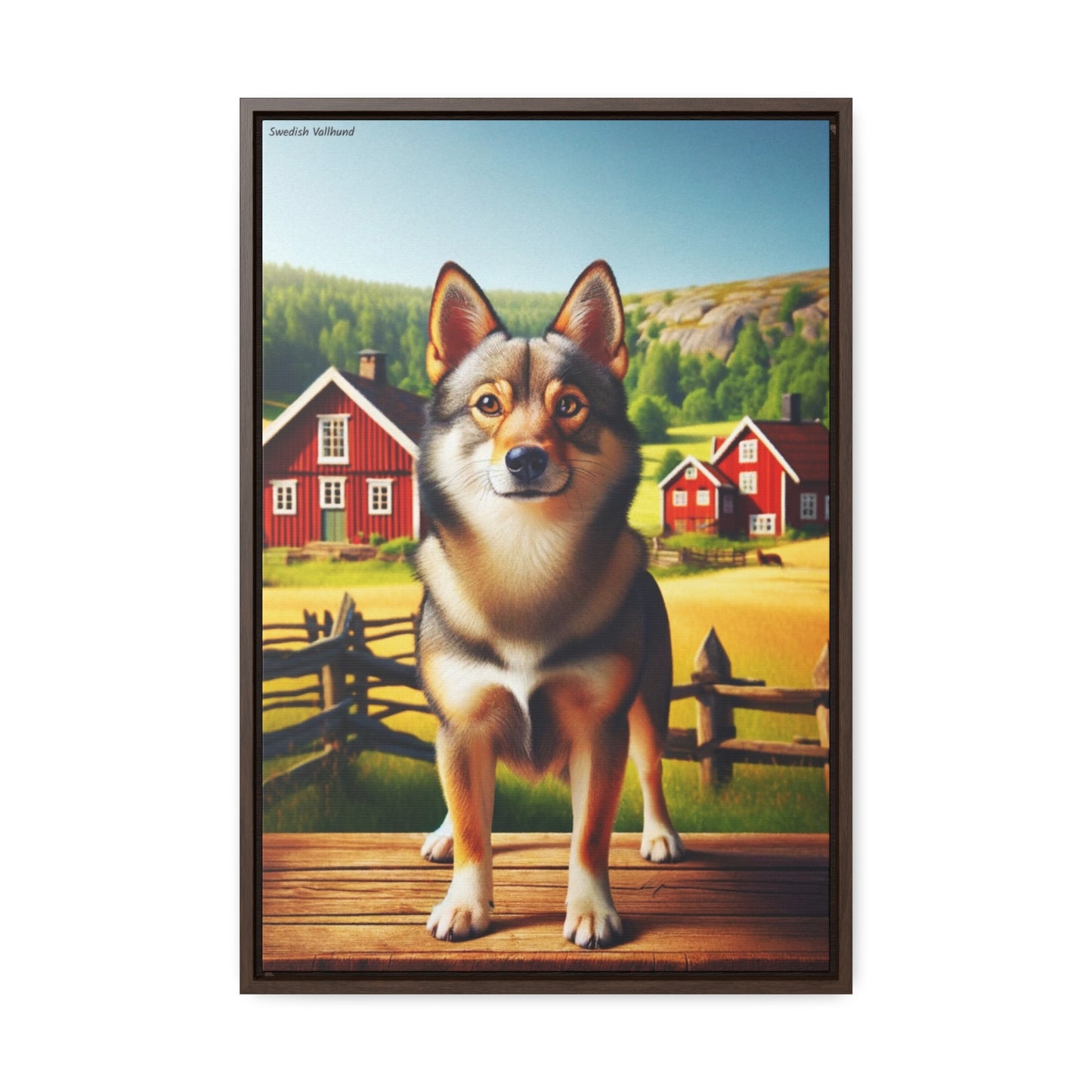 Discover the Charm of the Swedish Vallhund: A Unique Canvas by Arturo Digavi