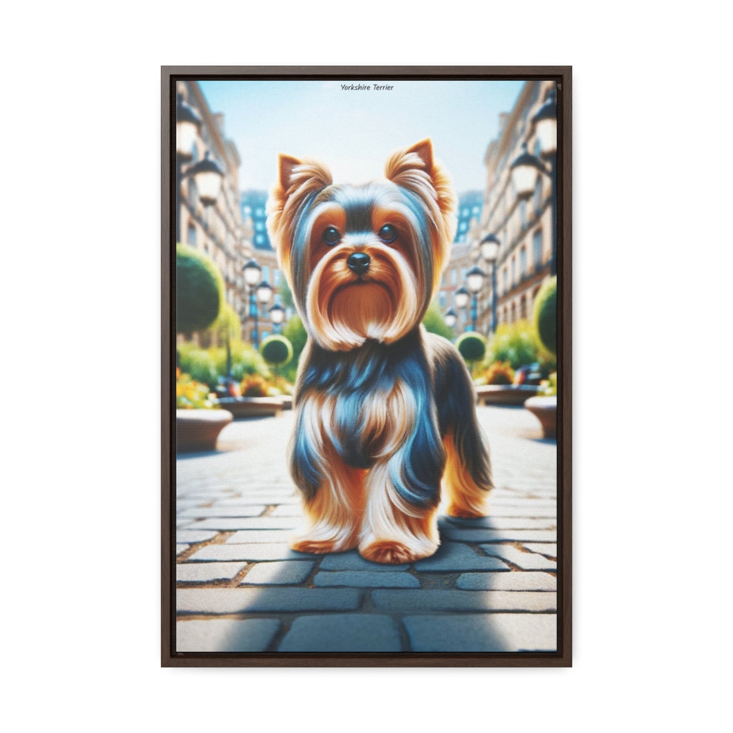 Charming Yorkshire Terrier: A Unique Canvas Artwork