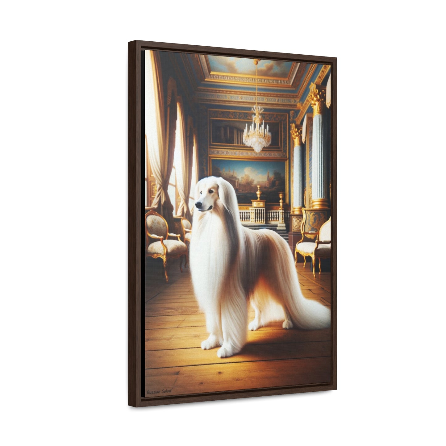 Russian Salon Dog: Elegance Captured on Canvas