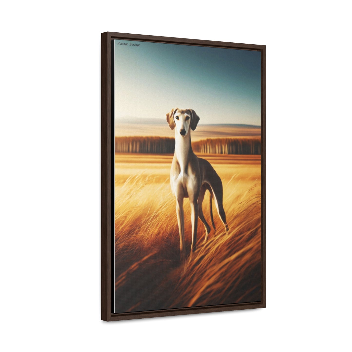 Graceful Elegance: The Hortaya Borzaya Dog Canvas by Arturo Digavi