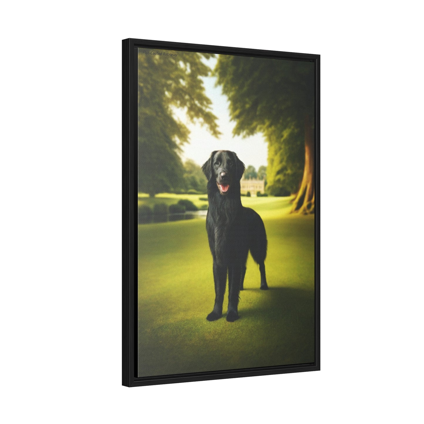 Majestic Flat-Coated Retriever - Digital Masterpiece by Arturo Digavi