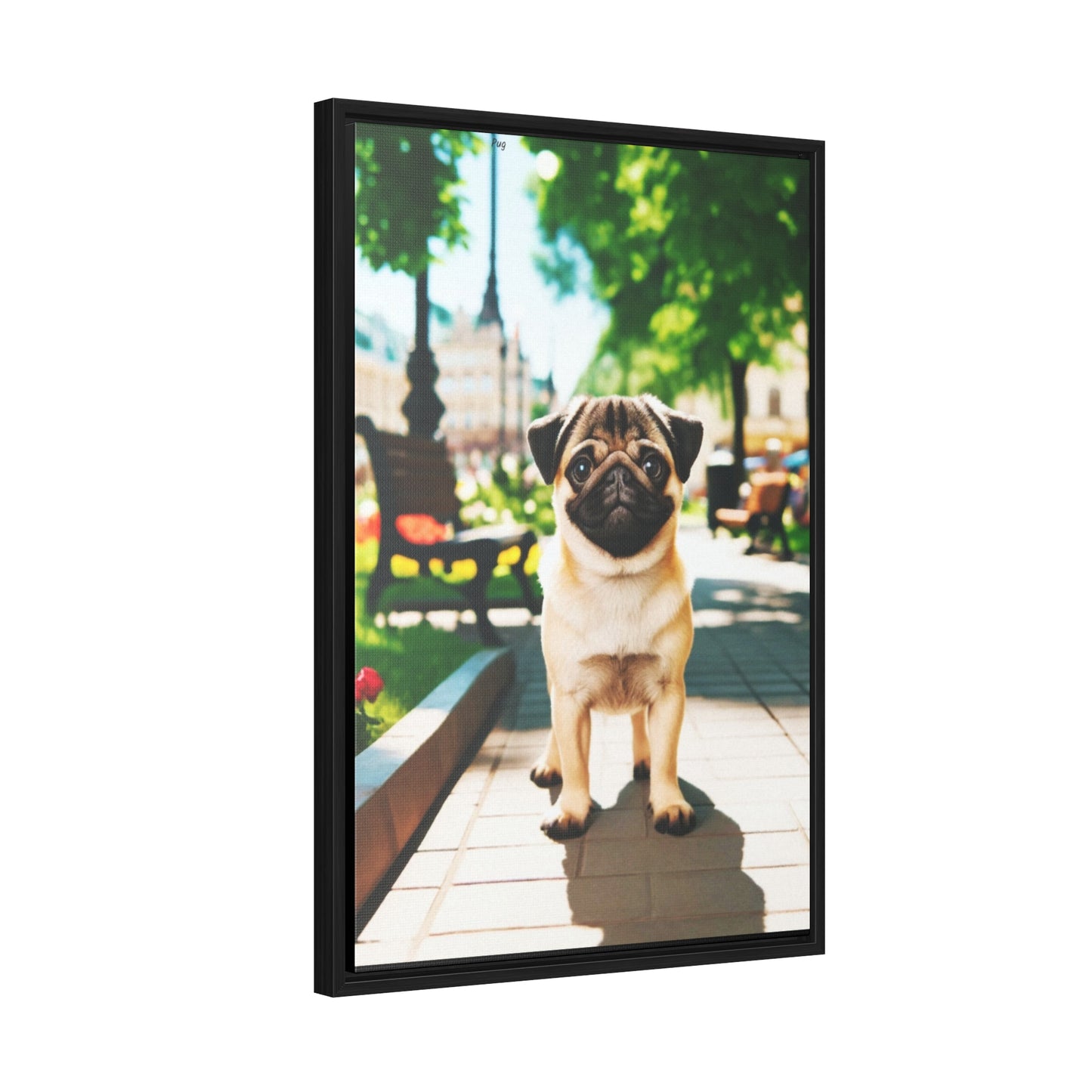 Delightful Pug: A Charming Canvas Artwork