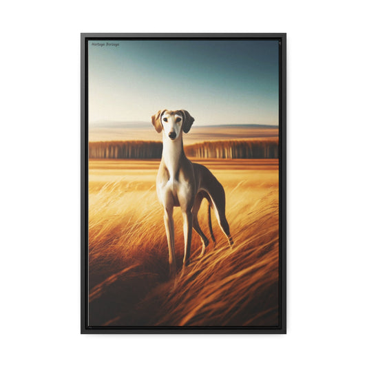 Graceful Elegance: The Hortaya Borzaya Dog Canvas by Arturo Digavi