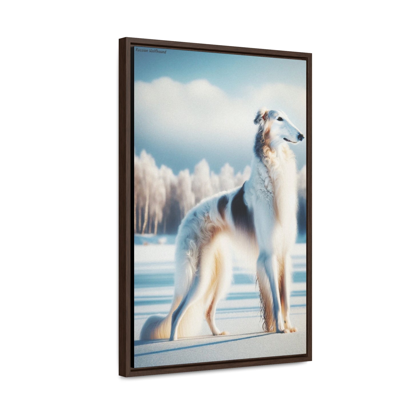 Russian Wolfhound: Elegance and Grace on Canvas