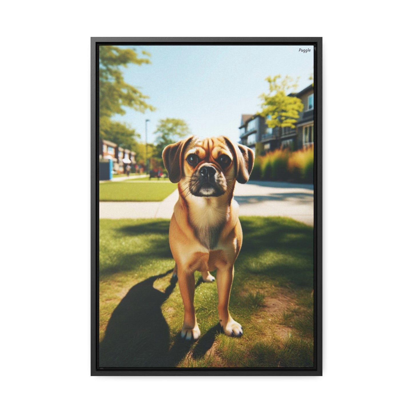 Puggle Delight: A Unique Canvas Masterpiece