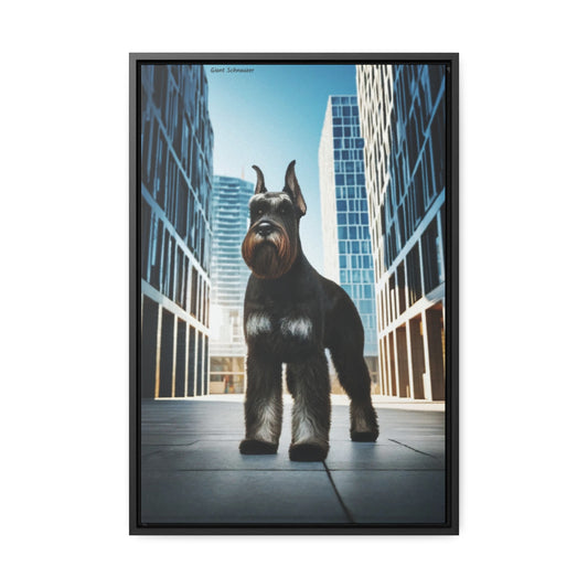 Majestic Giant Schnauzer - A Unique Canvas by Arturo Digavi