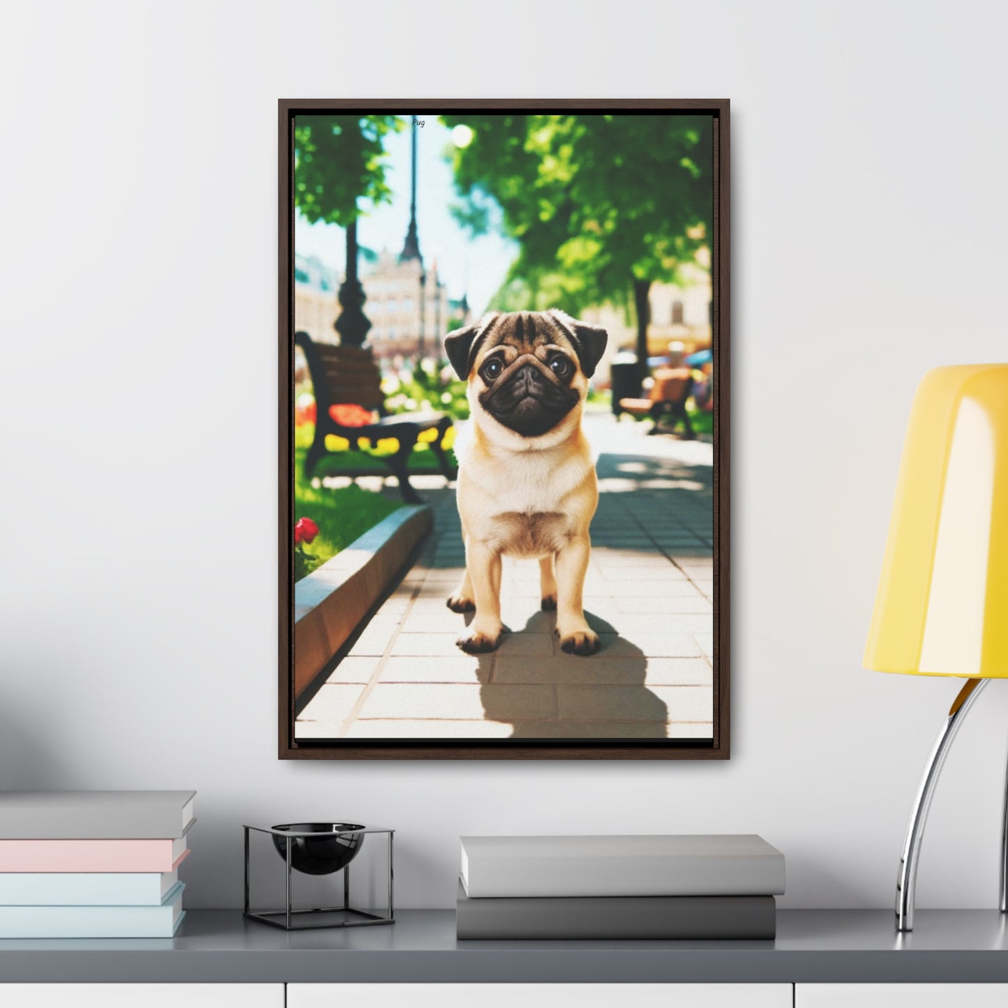 Delightful Pug: A Charming Canvas Artwork