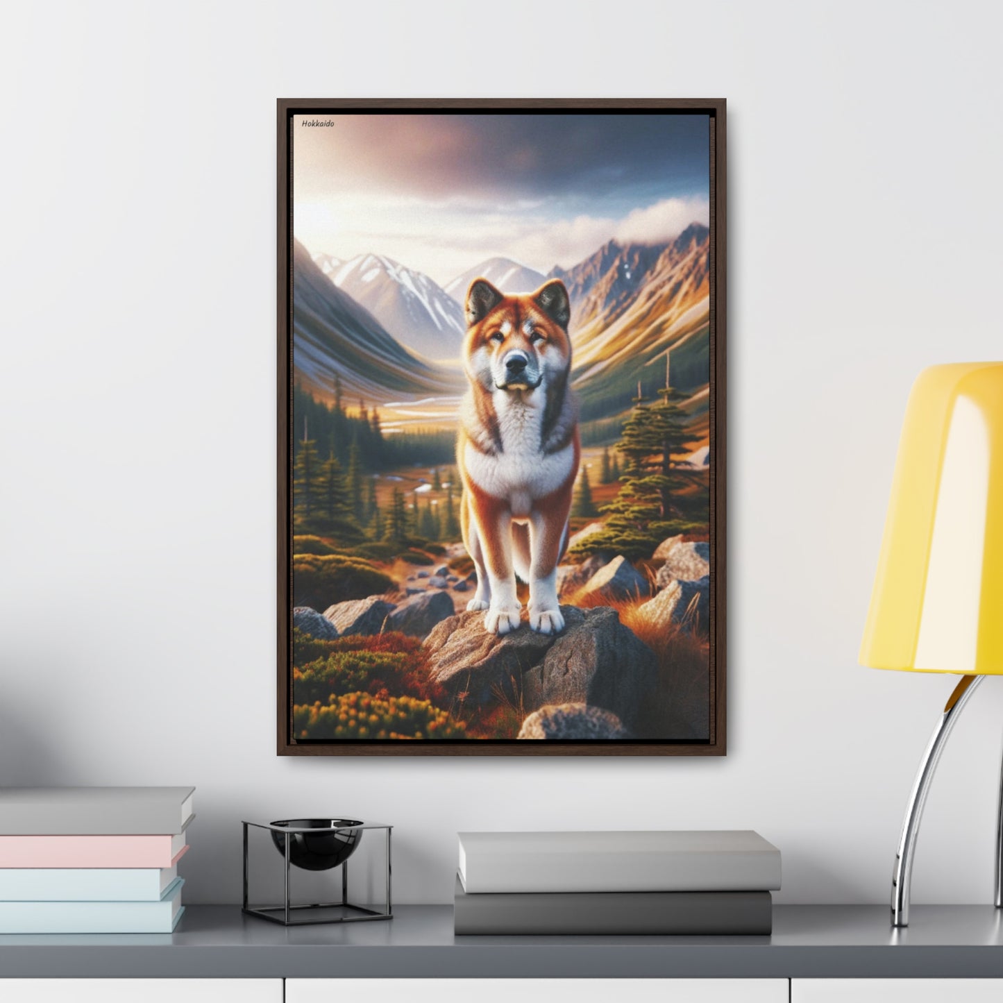 Majestic Presence: The Hokkaido Dog Canvas by Arturo Digavi