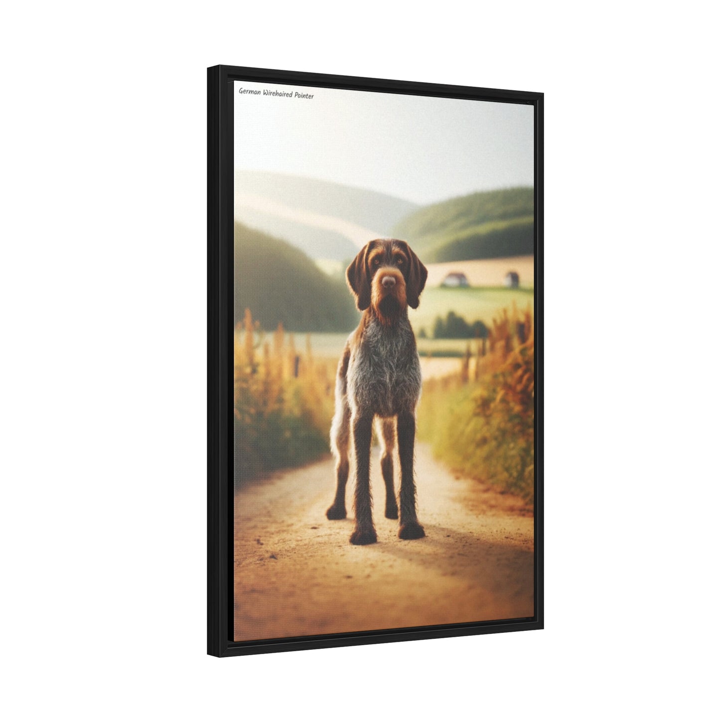 Charming German Wirehaired Pointer - A Stunning Canvas by Arturo Digavi