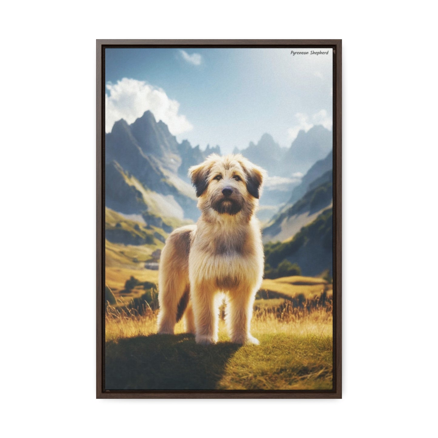 Graceful Pyrenean Shepherd: A Unique Artistic Tribute