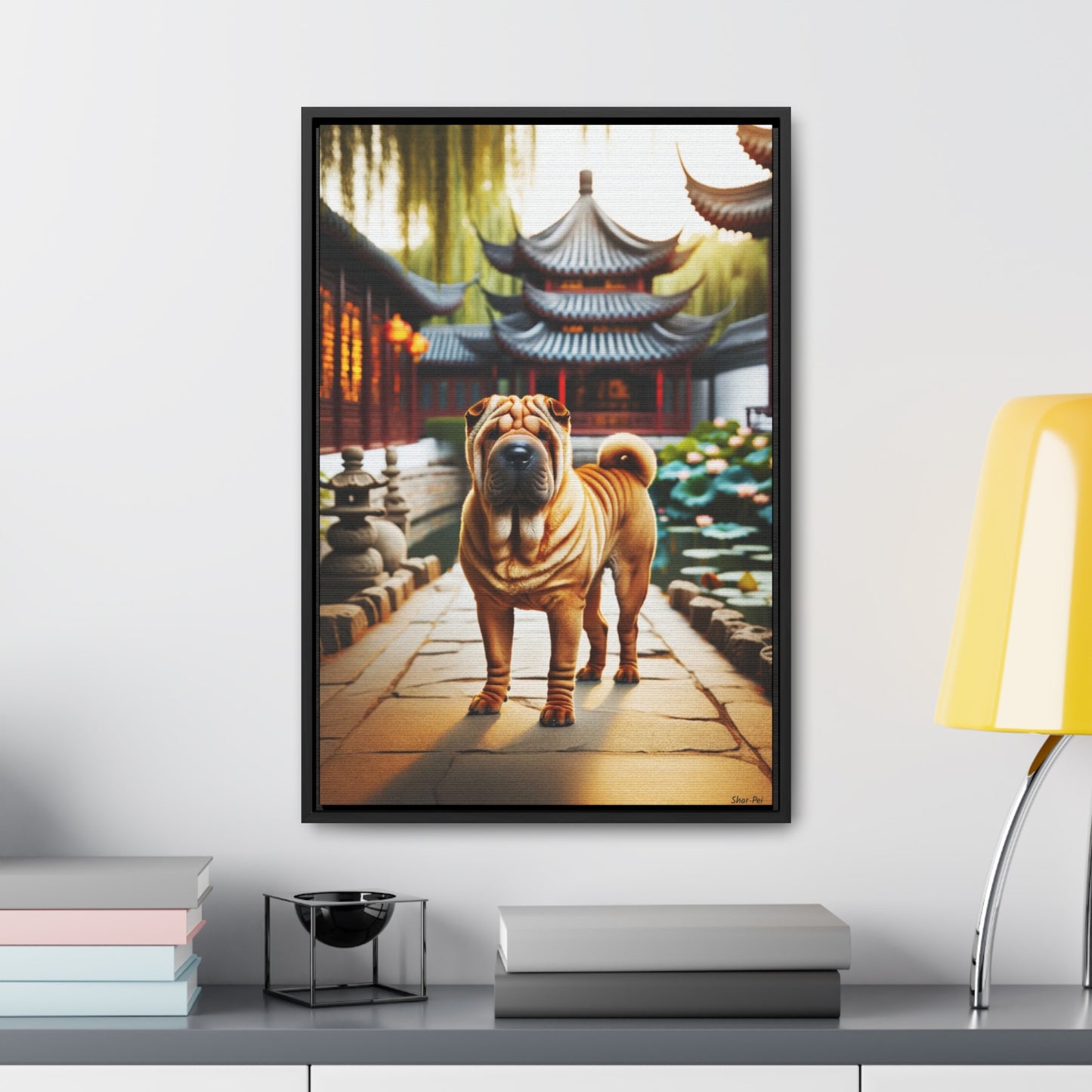 Elegant Shar-Pei: A Unique Digital Artwork by Arturo Digavi