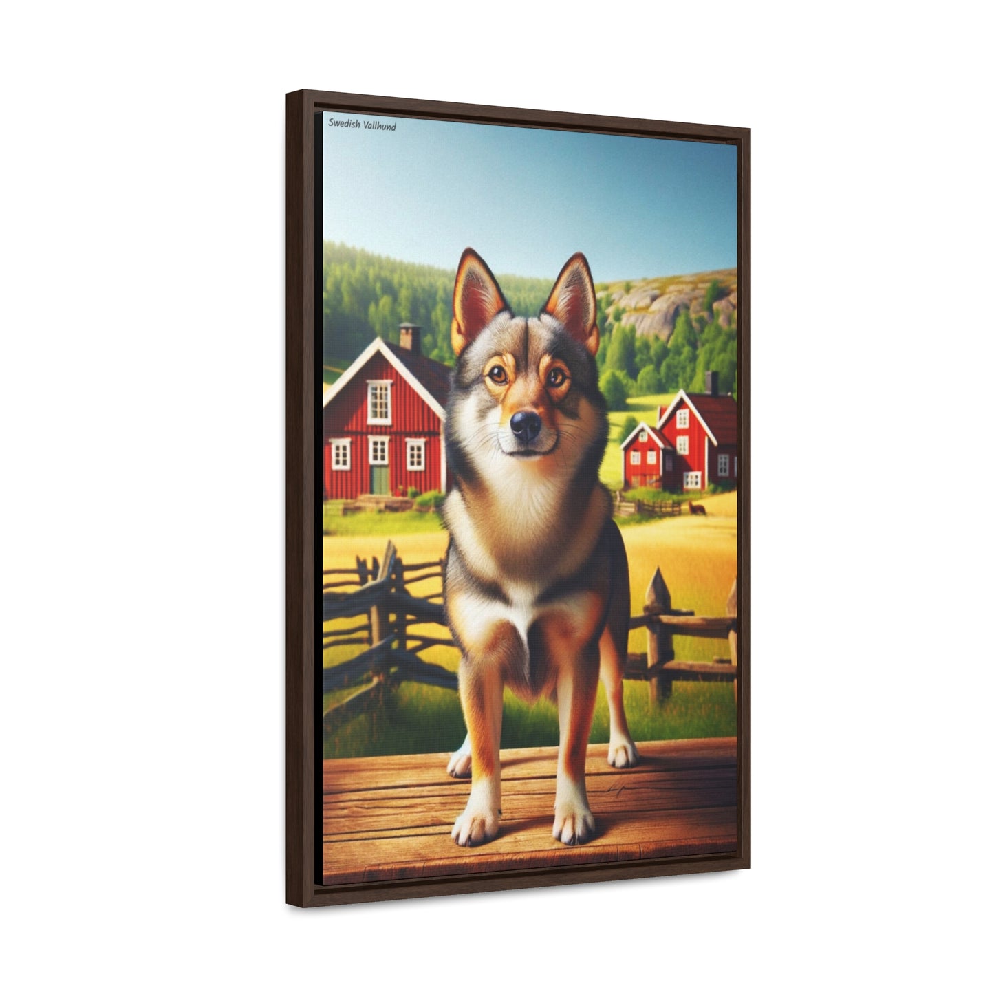 Discover the Charm of the Swedish Vallhund: A Unique Canvas by Arturo Digavi