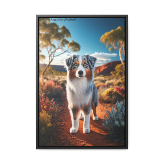 Captivating Beauty of the Australian Shepherd: A Digital Canvas Masterpiece