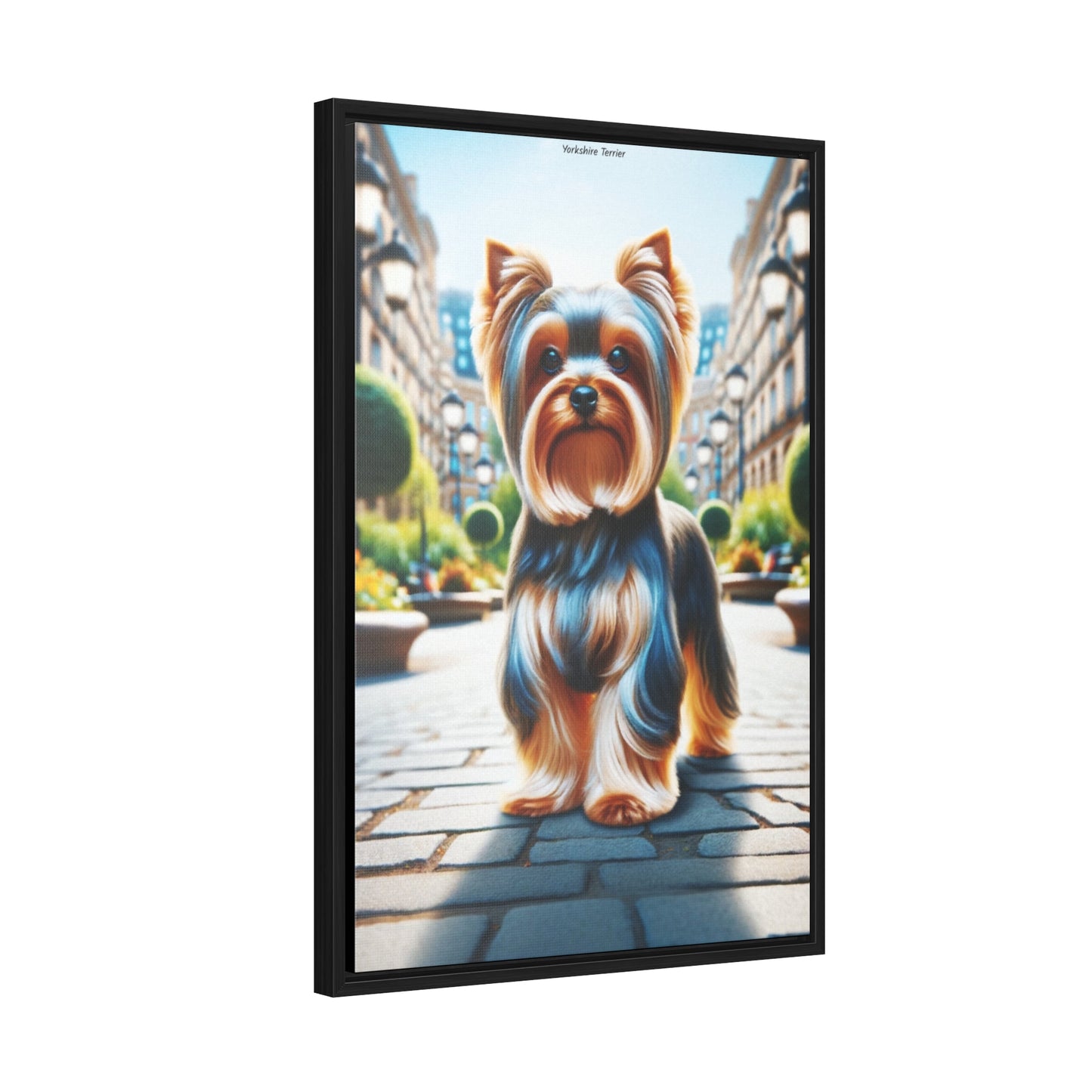 Charming Yorkshire Terrier: A Unique Canvas Artwork