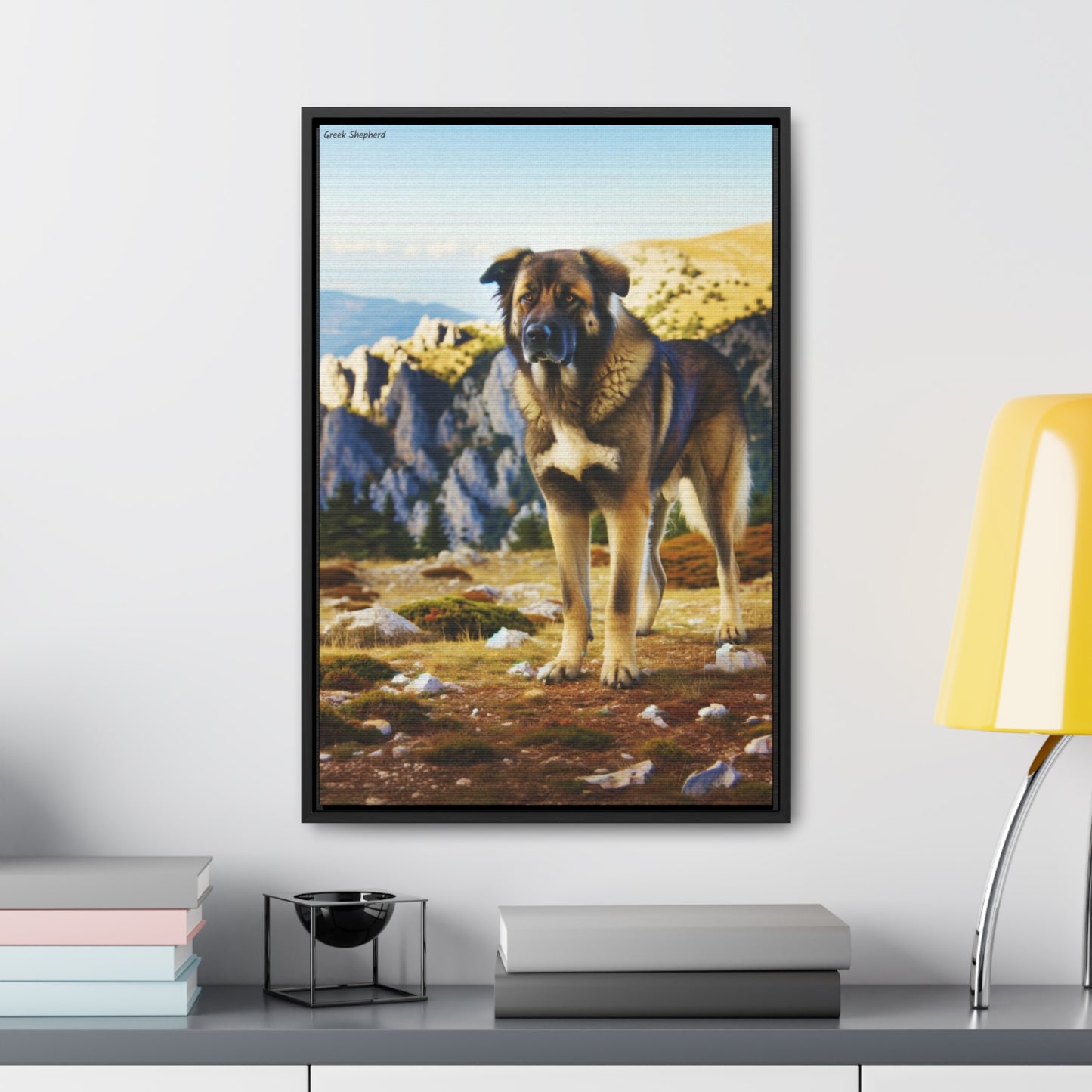 Guardian Spirit: The Greek Shepherd Dog Canvas by Arturo Digavi