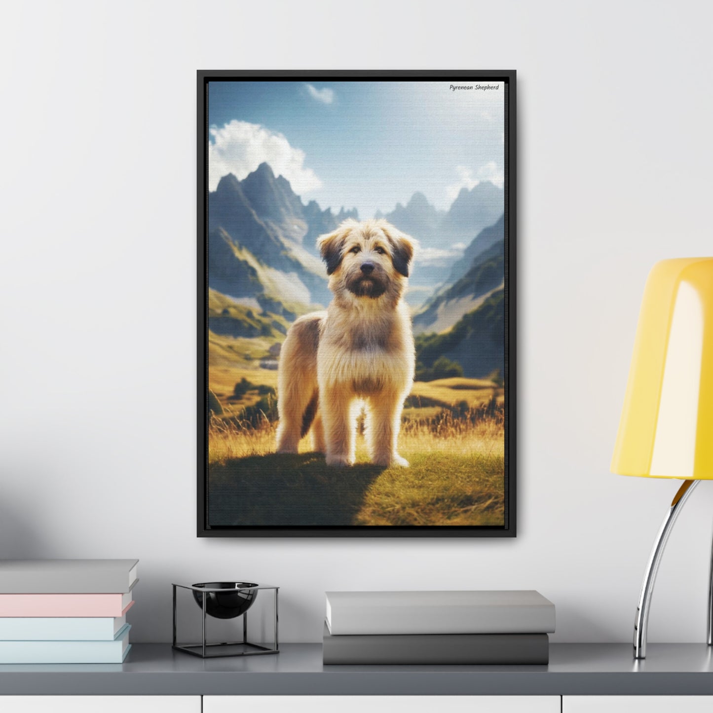 Graceful Pyrenean Shepherd: A Unique Artistic Tribute