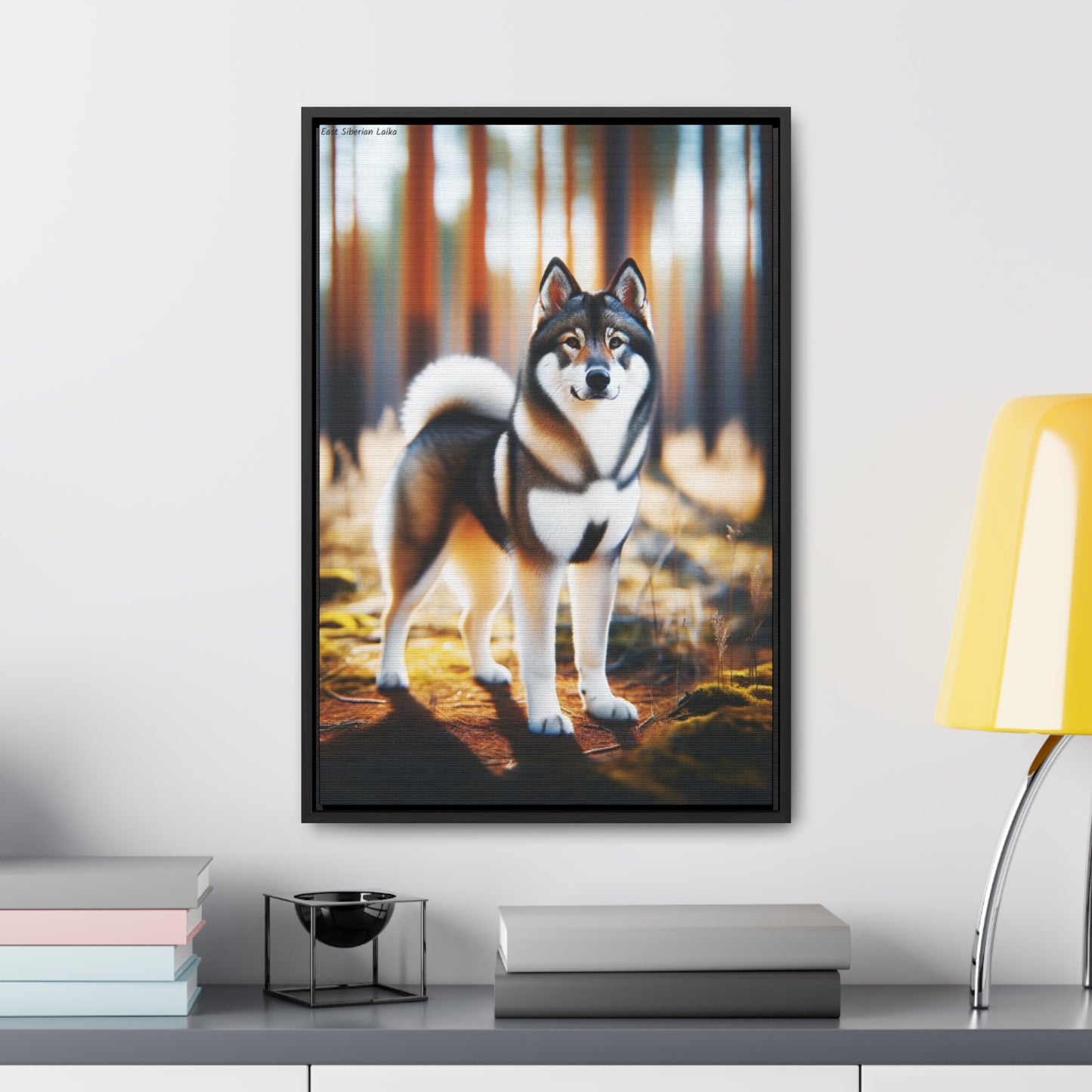 Majestic East Siberian Laika in Digital Brushstrokes