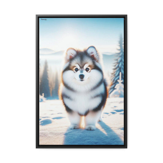 Captivating Pomsky: A Unique Art Piece