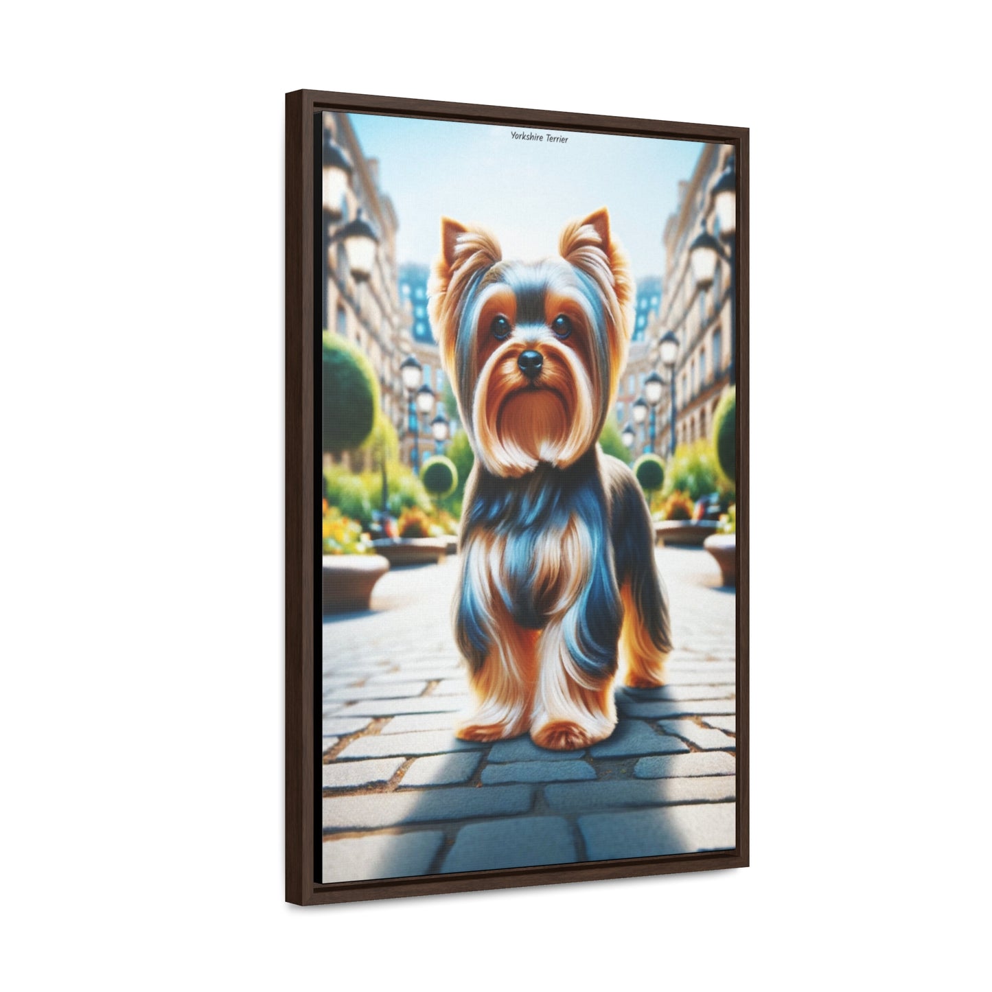 Charming Yorkshire Terrier: A Unique Canvas Artwork