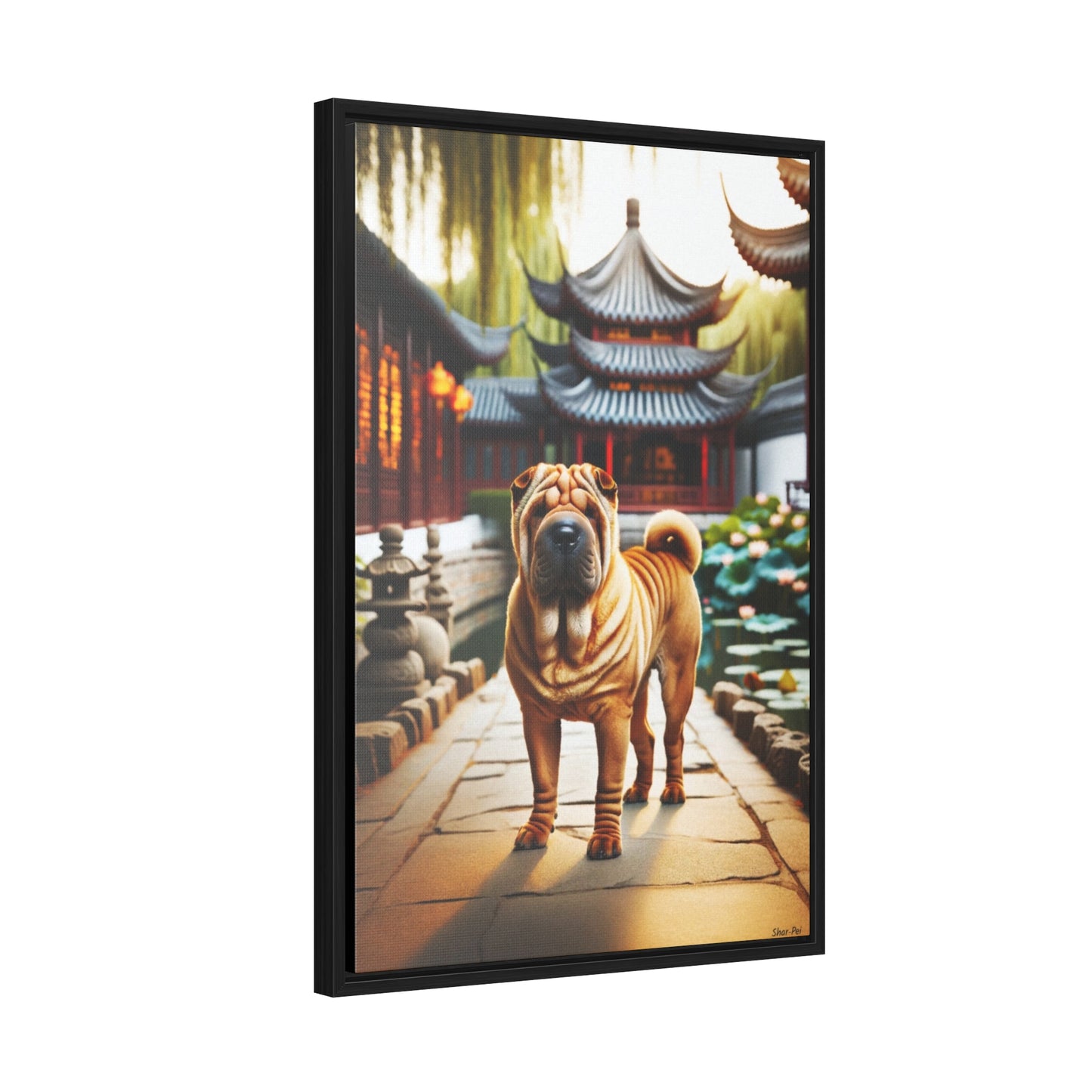 Elegant Shar-Pei: A Unique Digital Artwork by Arturo Digavi