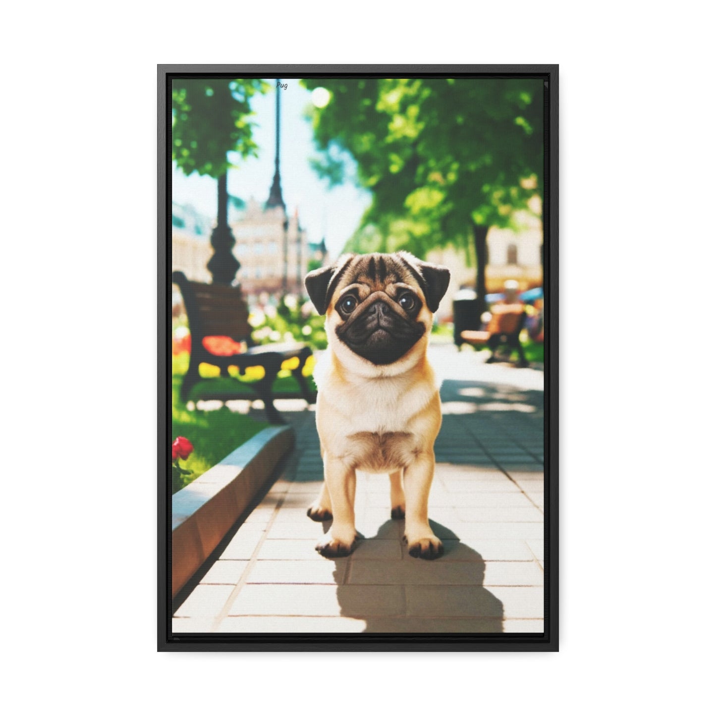 Delightful Pug: A Charming Canvas Artwork