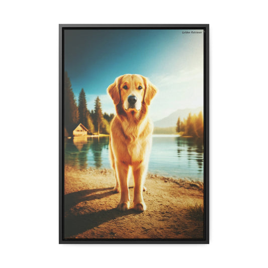 Radiant Golden Retriever - A Unique Canvas by Arturo Digavi