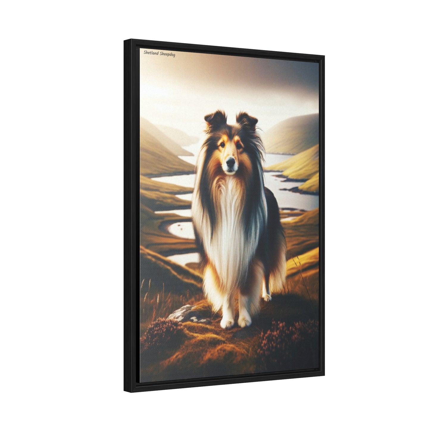 Charming Shetland Sheepdog: A Unique Digital Artwork by Arturo Digavi