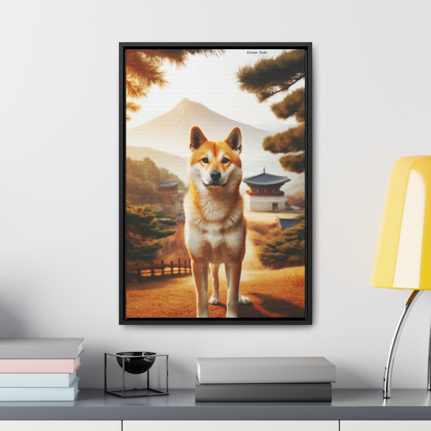 Korean Jindo Elegance: A Digital Artwork by Arturo Digavi