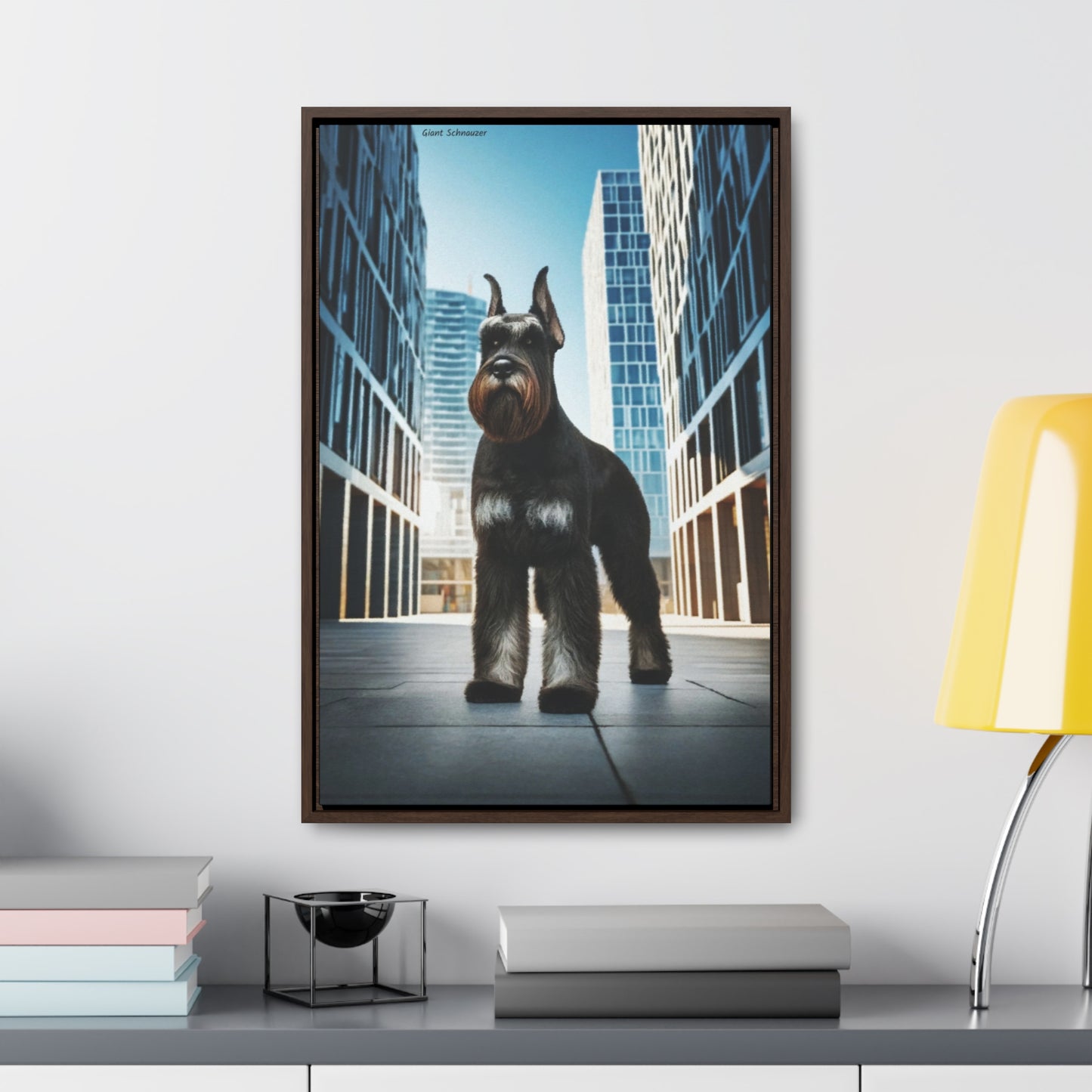 Majestic Giant Schnauzer - A Unique Canvas by Arturo Digavi