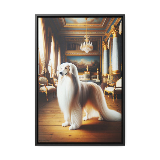 Russian Salon Dog: Elegance Captured on Canvas