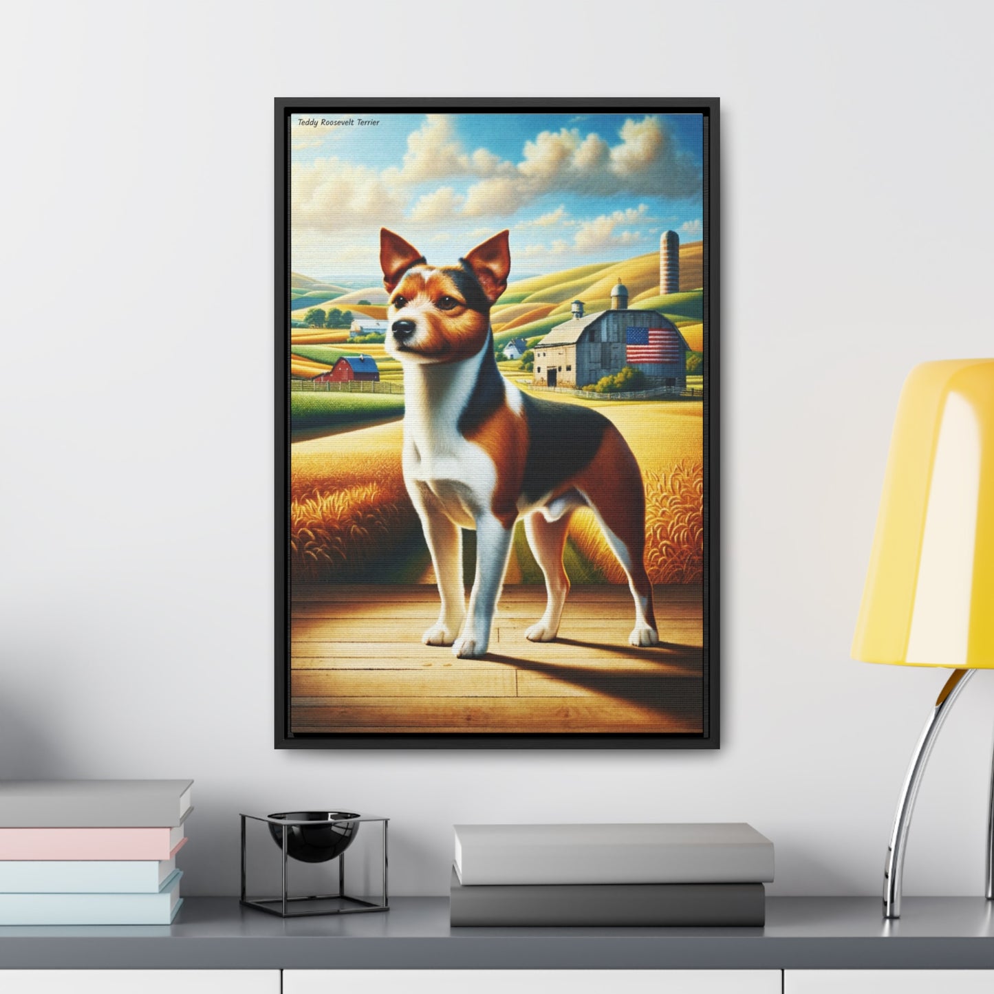 Whimsical Elegance: Teddy Roosevelt Terrier Artwork by Arturo Digavi