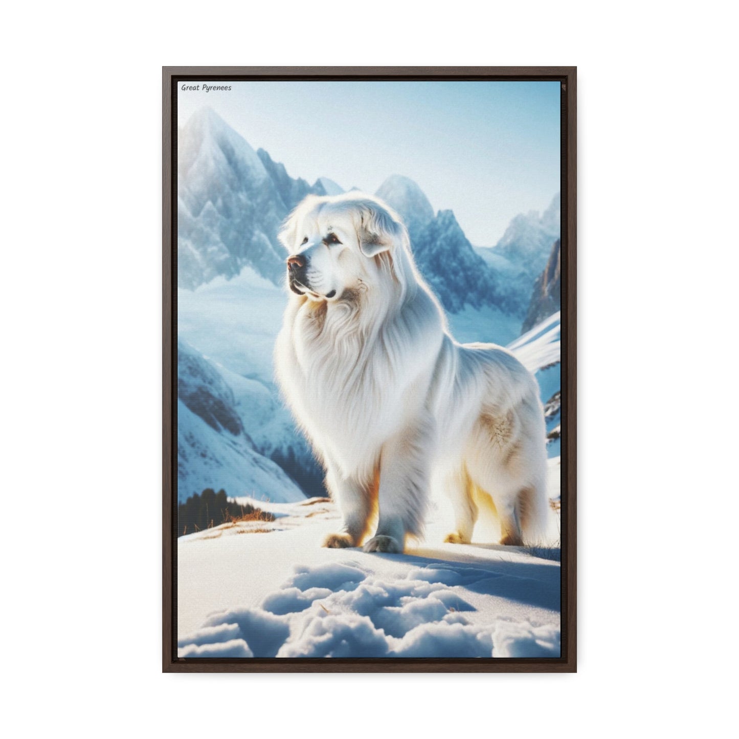 Majestic Serenity: The Great Pyrenees Canvas by Arturo Digavi