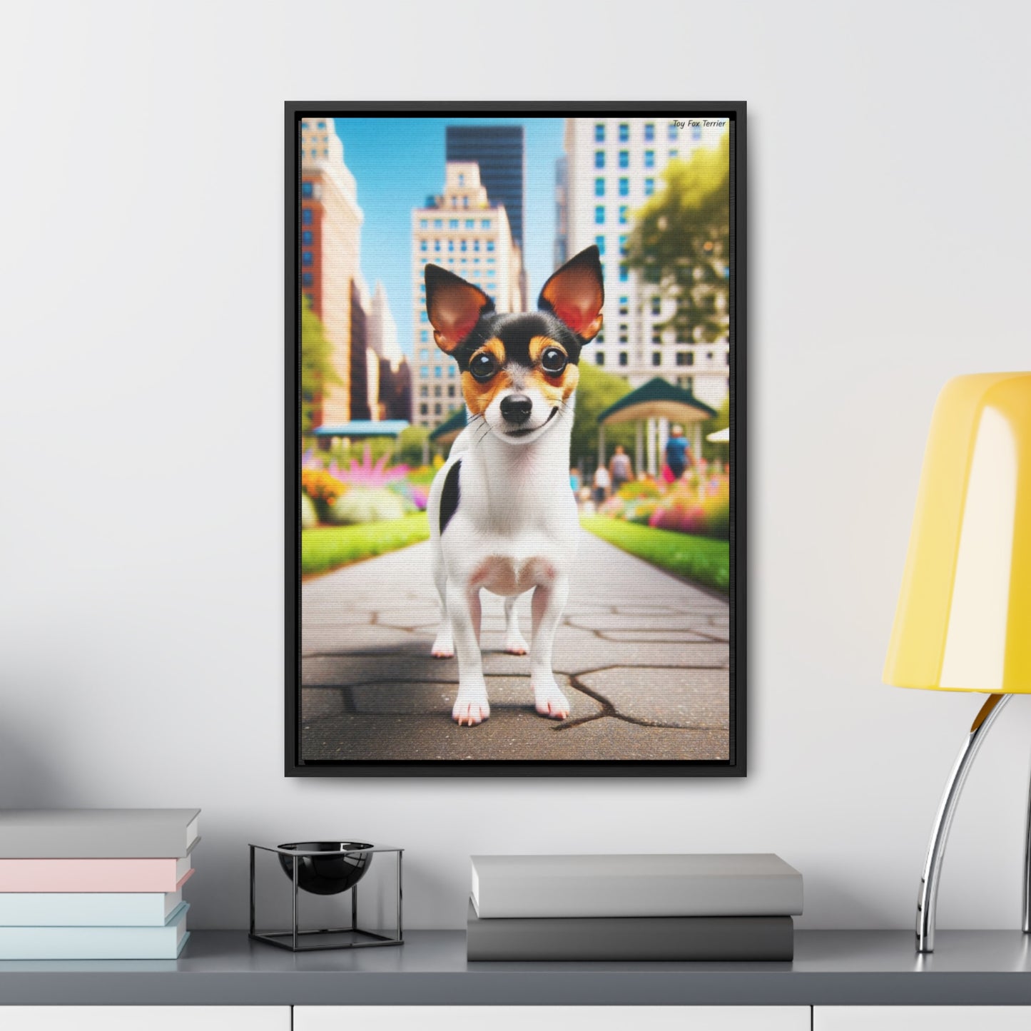 Delightful Toy Fox Terrier: A Unique Canvas by Arturo Digavi