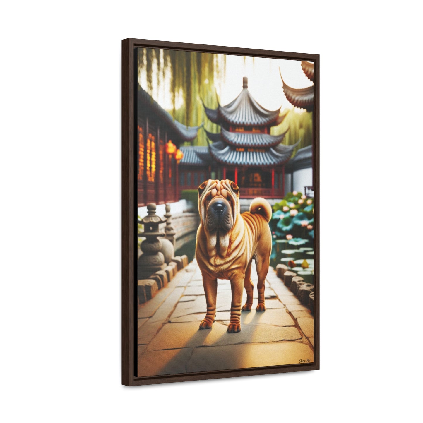 Elegant Shar-Pei: A Unique Digital Artwork by Arturo Digavi