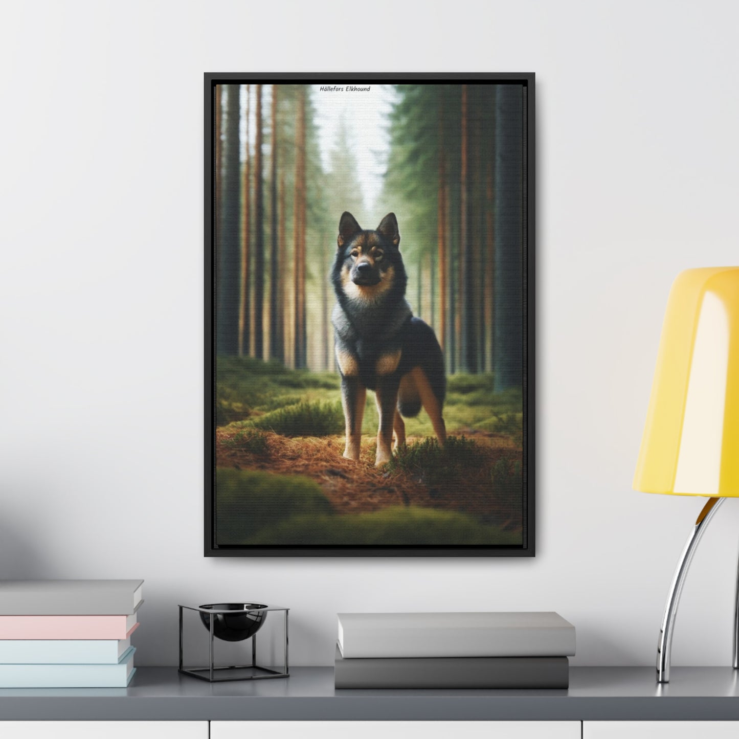 Majestic Presence: The Hallefors Elkhound Canvas by Arturo Digavi